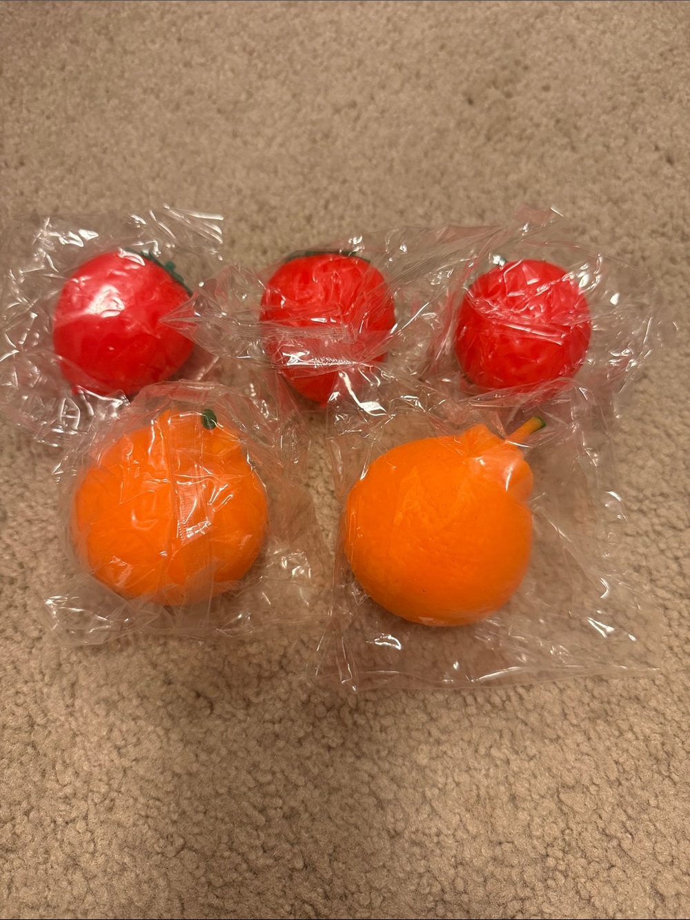 Squishies Strawberry and Orange Plus a Free Squishy